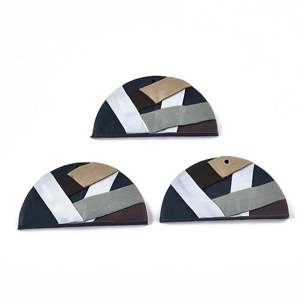 PandaHall Handmade Polymer Clay Pendants, Half Round, Dark Slate Gray, 23.5x46x6mm, Hole: 1.5mm Polymer Clay Half Round
PandaHall Handmade Polymer Clay Pendants, Half Round, Dark Slate Gray, 23.5x46x6mm, Hole: 1.5mm Polymer Clay Half Round
