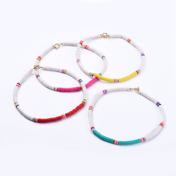 PandaHall Handmade Polymer Clay Heishi Beaded Necklaces, with Flower Alloy Spacer Beads and 304 Stainless Steel Toggle Clasps, Mixed Color..., Multicolor
PandaHall Handmade Polymer Clay Heishi Beaded Necklaces, with Flower Alloy Spacer Beads and 304 Stainless Steel Toggle Clasps, Mixed Color..., Multicolor
