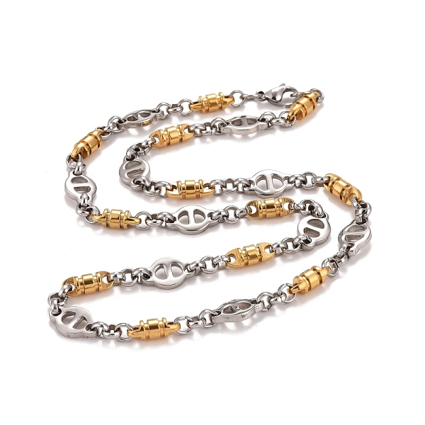 PandaHall Vacuum Plating 304 Stainless Steel Oval Link Chains Necklace, Hip Hop Jewelry for Men Women, Golden & Stainless Steel Color, 24.02...
PandaHall Vacuum Plating 304 Stainless Steel Oval Link Chains Necklace, Hip Hop Jewelry for Men Women, Golden & Stainless Steel Color, 24.02...