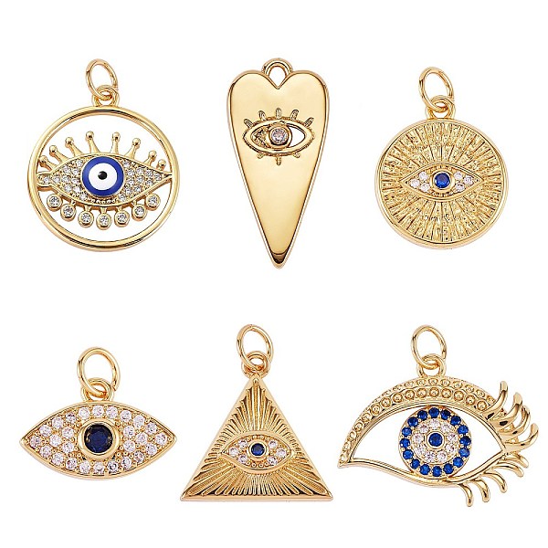 PandaHall 6Pcs 6 Style Brass Micro Pave Cubic Zirconia Pendants, Long-Lasting Plated, with Enamel, Cadmium Free & Lead Free, Mixed Shape..., Multicolor
PandaHall 6Pcs 6 Style Brass Micro Pave Cubic Zirconia Pendants, Long-Lasting Plated, with Enamel, Cadmium Free & Lead Free, Mixed Shape..., Multicolor
