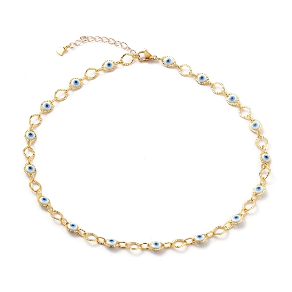 PandaHall Brass Horse Eye Link Chain Necklaces, with Evil Eye Plastic Beads and 304 Stainless Steel Lobster Claw Clasps, Golden, 17.75 inch...
PandaHall Brass Horse Eye Link Chain Necklaces, with Evil Eye Plastic Beads and 304 Stainless Steel Lobster Claw Clasps, Golden, 17.75 inch...