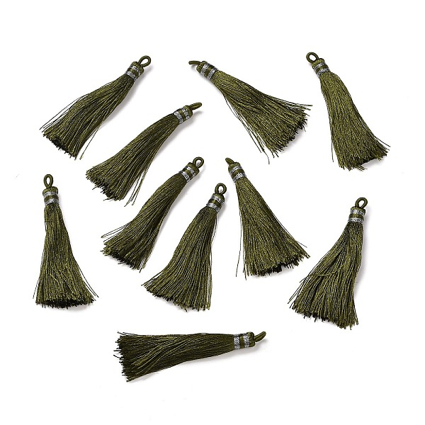 PandaHall Nylon Tassel Big Pendants, Dark Olive Green, 80~82x7.5~8.5mm, Hole: 5x4.5mm Nylon
PandaHall Nylon Tassel Big Pendants, Dark Olive Green, 80~82x7.5~8.5mm, Hole: 5x4.5mm Nylon