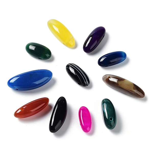 PandaHall Dyed Natural Agate Beads, Top Drilled, Oval, Mixed Color, 25.5~41.5x10~13.5x12~13.5mm, Hole: 2.5mm Natural Agate Oval Multicolor
PandaHall Dyed Natural Agate Beads, Top Drilled, Oval, Mixed Color, 25.5~41.5x10~13.5x12~13.5mm, Hole: 2.5mm Natural Agate Oval Multicolor