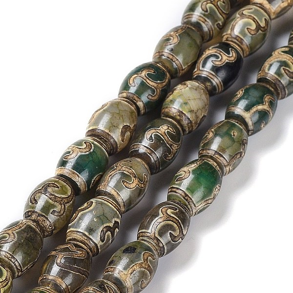 PandaHall Tibetan Style dZi Beads Strands, Natural Agate Beads, Dyed & Heated, Oval, Green Tara Pattern, 13~14x9.5~10mm, Hole: 1.2mm, about...
PandaHall Tibetan Style dZi Beads Strands, Natural Agate Beads, Dyed & Heated, Oval, Green Tara Pattern, 13~14x9.5~10mm, Hole: 1.2mm, about...