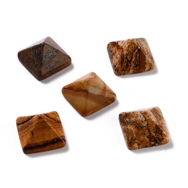 PandaHall Natural Picture Jasper Cabochons, Pyramid, 20x20x12~13mm, Diagonal Length: 26mm Picture Jasper Pyramid
PandaHall Natural Picture Jasper Cabochons, Pyramid, 20x20x12~13mm, Diagonal Length: 26mm Picture Jasper Pyramid