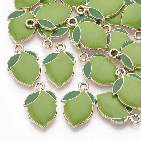 PandaHall Alloy Enamel Pendants, Light Gold, Lemon, Olive Drab, 20.5x13.5x2.5mm, Hole: 2mm Alloy+Enamel Fruit Green
PandaHall Alloy Enamel Pendants, Light Gold, Lemon, Olive Drab, 20.5x13.5x2.5mm, Hole: 2mm Alloy+Enamel Fruit Green