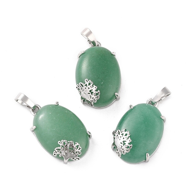 PandaHall Natural Green Aventurine Pendants, with Platinum Tone Brass Findings, Cadmium Free & Lead Free, Oval with Tree, 28~29.5x18.5x9.5mm...
PandaHall Natural Green Aventurine Pendants, with Platinum Tone Brass Findings, Cadmium Free & Lead Free, Oval with Tree, 28~29.5x18.5x9.5mm...