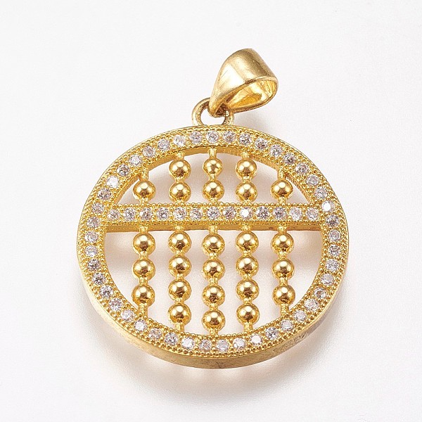 PandaHall Brass Micro Pave Cubic Zirconia Pendants, Flat Round, Golden, 23x20.5x2mm, Hole: 4x5mm Brass+Cubic Zirconia Flat Round Clear
PandaHall Brass Micro Pave Cubic Zirconia Pendants, Flat Round, Golden, 23x20.5x2mm, Hole: 4x5mm Brass+Cubic Zirconia Flat Round Clear