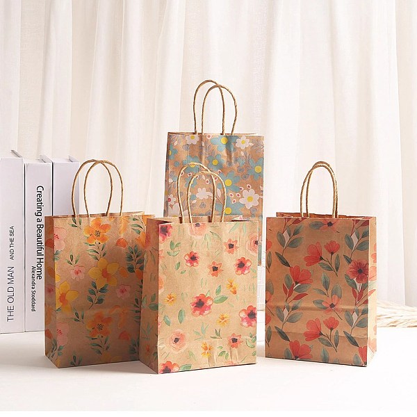 PandaHall Flower Printed Paper Shopping Bags with Handle, Gift Tote, Rectangle, Mixed Color, 15x8x21cm, 10pcs/set Paper Flower Multicolor
PandaHall Flower Printed Paper Shopping Bags with Handle, Gift Tote, Rectangle, Mixed Color, 15x8x21cm, 10pcs/set Paper Flower Multicolor