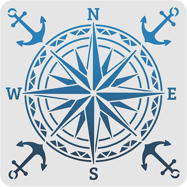 PandaHall FINGERINSPIRE Compass Stencils Template 30x30cm Plastic Compass Drawing Painting Stencils Compass Anchor Pattern Reusable Stencils..., White
PandaHall FINGERINSPIRE Compass Stencils Template 30x30cm Plastic Compass Drawing Painting Stencils Compass Anchor Pattern Reusable Stencils..., White