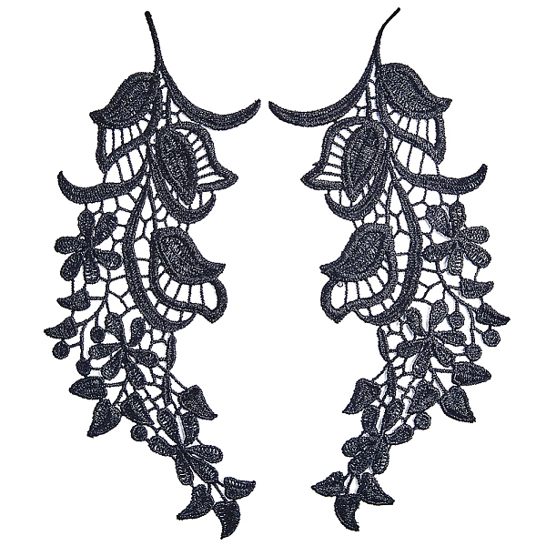 PandaHall Polyester Embroidery Flower Lace Appliques, Sew on Ornament Accessories, Black, 242x100x1.5mm Polyester Flower Black
PandaHall Polyester Embroidery Flower Lace Appliques, Sew on Ornament Accessories, Black, 242x100x1.5mm Polyester Flower Black