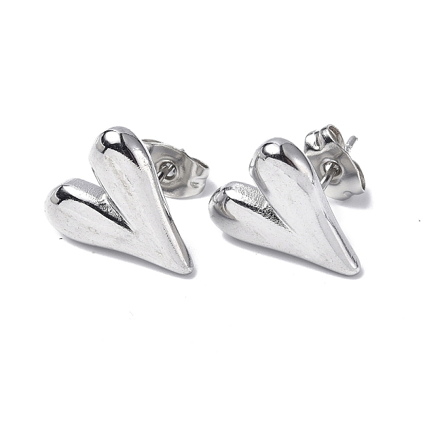 PandaHall 304 Stainless Steel Heart Stud Earrings for Women, Stainless Steel Color, 13.5x11.5mm, Pin: 0.7mm 304 Stainless Steel Heart
PandaHall 304 Stainless Steel Heart Stud Earrings for Women, Stainless Steel Color, 13.5x11.5mm, Pin: 0.7mm 304 Stainless Steel Heart