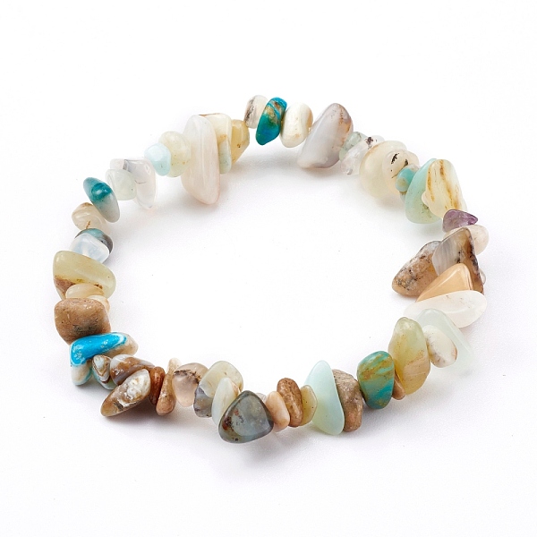 PandaHall Chips Natural Blue Opal Beaded Stretch Bracelets, Inner Diameter: 2-1/8 inch(5.3cm) Gemstone
PandaHall Chips Natural Blue Opal Beaded Stretch Bracelets, Inner Diameter: 2-1/8 inch(5.3cm) Gemstone