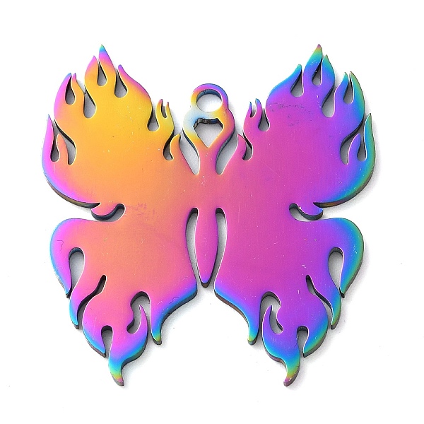 PandaHall 304 Stainless Steel Pendants, Butterfly Charms, Rainbow Color, 38x34.5x1.5mm, Hole: 2mm 304 Stainless Steel Butterfly
PandaHall 304 Stainless Steel Pendants, Butterfly Charms, Rainbow Color, 38x34.5x1.5mm, Hole: 2mm 304 Stainless Steel Butterfly