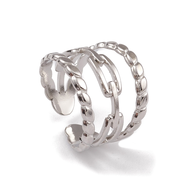 PandaHall 304 Stainless Steel Cuff Rings, Hollow Out Chain Element Wide Band Ring for Women, Stainless Steel Color, 3.5~16mm, Inner Diameter...
PandaHall 304 Stainless Steel Cuff Rings, Hollow Out Chain Element Wide Band Ring for Women, Stainless Steel Color, 3.5~16mm, Inner Diameter...