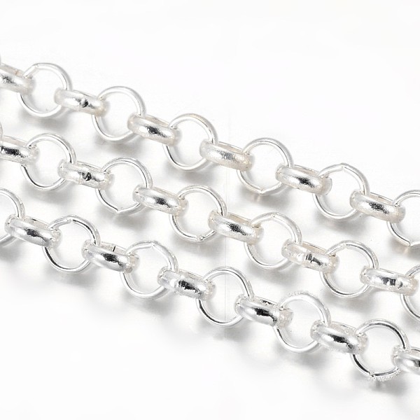 PandaHall Iron Rolo Chains, Belcher Chain, Unwelded, with Spool, Long-Lasting Plated, Silver, 6x2mm, about 328.08 Feet(100m)/roll Iron
PandaHall Iron Rolo Chains, Belcher Chain, Unwelded, with Spool, Long-Lasting Plated, Silver, 6x2mm, about 328.08 Feet(100m)/roll Iron