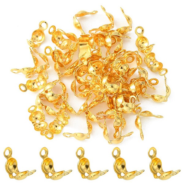 PandaHall Brass Bead Tips, Calotte Ends, Clamshell Knot Cover, Golden, 7x4mm, Hole: 1mm, Inner Diameter: 3mm Brass
PandaHall Brass Bead Tips, Calotte Ends, Clamshell Knot Cover, Golden, 7x4mm, Hole: 1mm, Inner Diameter: 3mm Brass