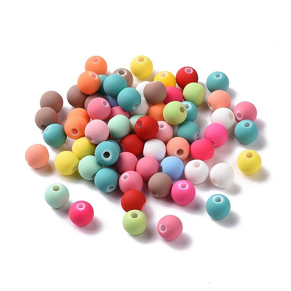 PandaHall Spray Painted ABS Plastic Beads, Rubberized Style, Round, Mixed Color, 8x7mm, Hole: 2mm, about 2000pcs/500g ABS Plastic Round..., Multicolor
PandaHall Spray Painted ABS Plastic Beads, Rubberized Style, Round, Mixed Color, 8x7mm, Hole: 2mm, about 2000pcs/500g ABS Plastic Round..., Multicolor