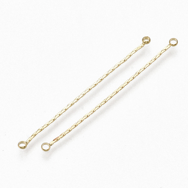 PandaHall Brass Coreana Chain Links connectors, Real 18K Gold Plated, 50x2.5x1mm, Hole: 1.5mm Brass Others
PandaHall Brass Coreana Chain Links connectors, Real 18K Gold Plated, 50x2.5x1mm, Hole: 1.5mm Brass Others