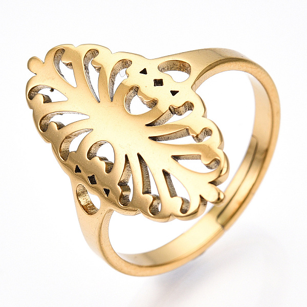 PandaHall Ion Plating(IP) 304 Stainless Steel Hollow Out Oval Adjustable Ring, Wide Band Ring for Women, Real 18K Gold Plated, US Size 6 1/2...
PandaHall Ion Plating(IP) 304 Stainless Steel Hollow Out Oval Adjustable Ring, Wide Band Ring for Women, Real 18K Gold Plated, US Size 6 1/2...