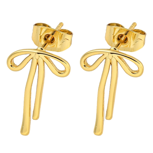 PandaHall Brass Stud Earrings for Women, Bowknot, Real 18K Gold Plated, 16x11mm Brass Bowknot
PandaHall Brass Stud Earrings for Women, Bowknot, Real 18K Gold Plated, 16x11mm Brass Bowknot