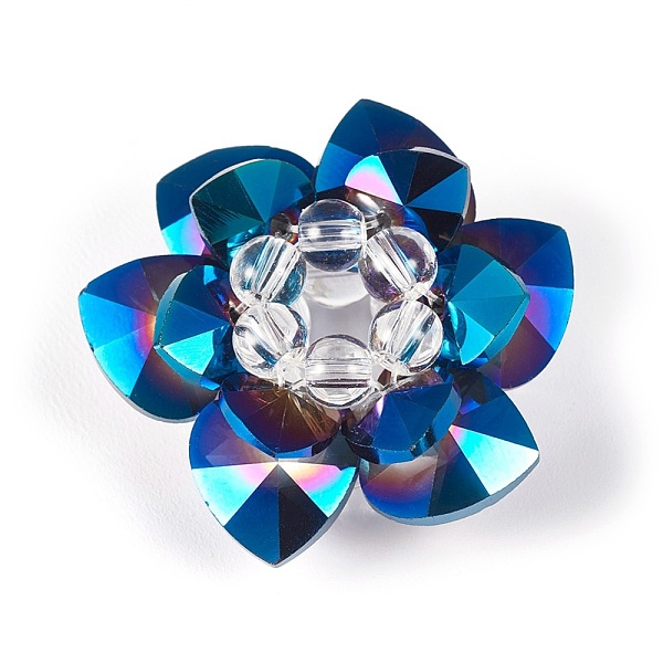PandaHall Glass Woven Beads, Cluster Beads, Lotus, Marine Blue, 35x19mm, Hole: 8mm Glass Flower Blue
PandaHall Glass Woven Beads, Cluster Beads, Lotus, Marine Blue, 35x19mm, Hole: 8mm Glass Flower Blue