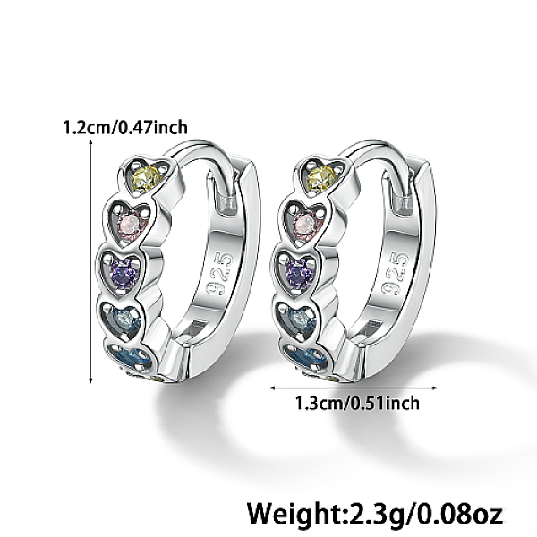PandaHall Rhodium Plated 925 Sterling Silver Heart-shaped Cubic Zirconia Hoop Earring for Women, Platinum, 13x12mm Sterling Silver Heart
PandaHall Rhodium Plated 925 Sterling Silver Heart-shaped Cubic Zirconia Hoop Earring for Women, Platinum, 13x12mm Sterling Silver Heart
