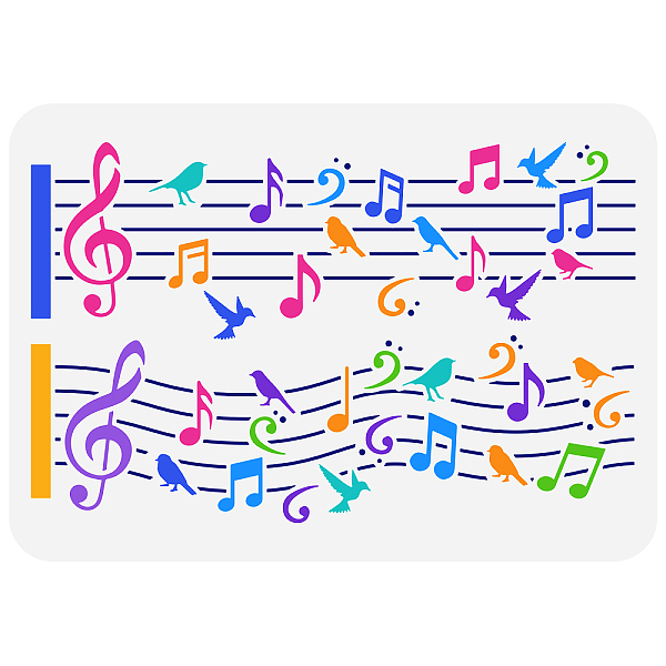 PandaHall FINGERINSPIRE Music and Birds Painting Stencil 11.7x8.3 inch Music Note Pattern Drawing Template Reusable PET Hollow Out Painting...
PandaHall FINGERINSPIRE Music and Birds Painting Stencil 11.7x8.3 inch Music Note Pattern Drawing Template Reusable PET Hollow Out Painting...
