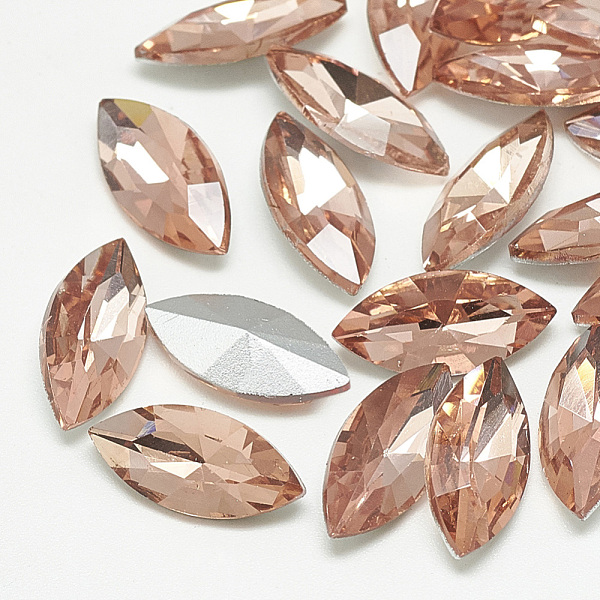 PandaHall Pointed Back Glass Rhinestone Cabochons, Back Plated, Faceted, Horse Eye, Vintage Rose, 10x5x3mm Glass Rhinestone Horse Eye Pink
PandaHall Pointed Back Glass Rhinestone Cabochons, Back Plated, Faceted, Horse Eye, Vintage Rose, 10x5x3mm Glass Rhinestone Horse Eye Pink