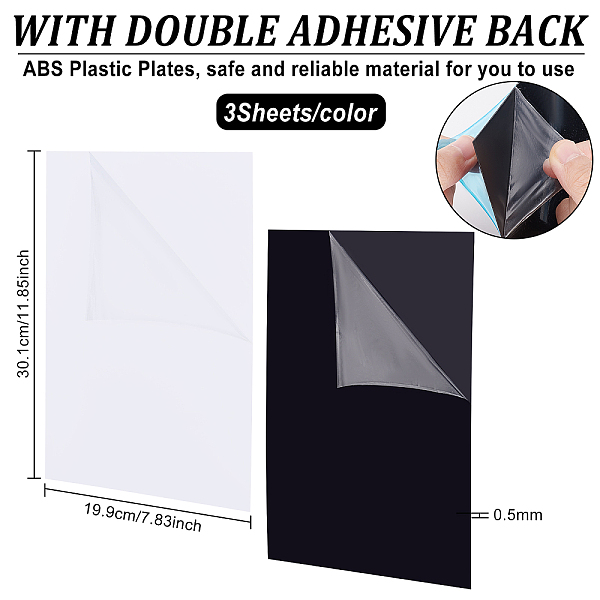 PandaHall BENECREAT 6 Sheets Black and White ABS Plastic Plates, 19.9cmx30cm Rectangle Plastic Sheet Acrylic Panel for Handcrafts Signs..., Multicolor
PandaHall BENECREAT 6 Sheets Black and White ABS Plastic Plates, 19.9cmx30cm Rectangle Plastic Sheet Acrylic Panel for Handcrafts Signs..., Multicolor
