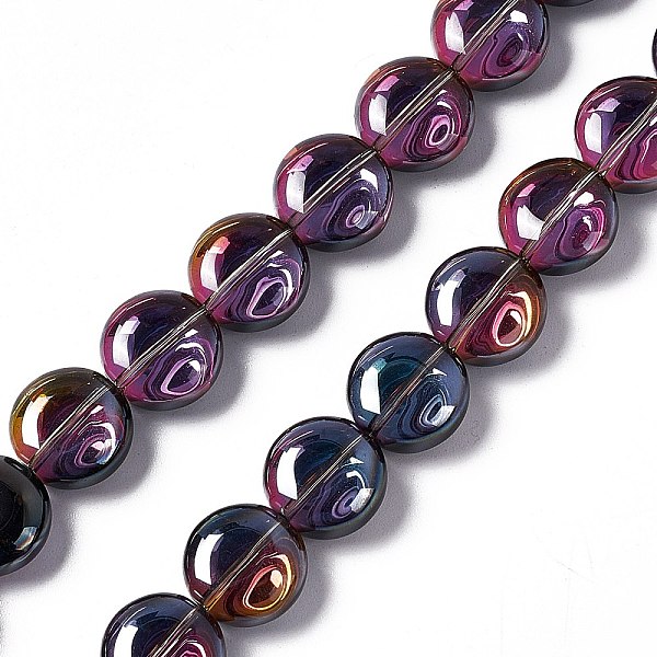 PandaHall Electroplate Glass Beads Strands, Full Rainbow Plated, Flat Round, Purple, 12~12.5x6.5mm, Hole: 1mm, about 50pcs/strand, 23.62...
PandaHall Electroplate Glass Beads Strands, Full Rainbow Plated, Flat Round, Purple, 12~12.5x6.5mm, Hole: 1mm, about 50pcs/strand, 23.62...