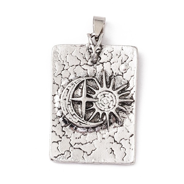 PandaHall Tibetan Style Alloy Pendants, Rectangle with Sun & Moon & Cross, Antique Silver, 49.5x31.5x6.8mm, Hole: 9x4mm Alloy Rectangle
PandaHall Tibetan Style Alloy Pendants, Rectangle with Sun & Moon & Cross, Antique Silver, 49.5x31.5x6.8mm, Hole: 9x4mm Alloy Rectangle