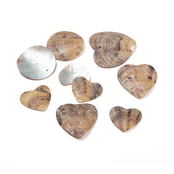 PandaHall Natural Akoya Shell Pendants, Mother of Pearl Shell Pendants, Flat Round & Heart, 26.5~46.5x30.5~45x2~3mm, Hole: 1.5~3mm Akoya...
PandaHall Natural Akoya Shell Pendants, Mother of Pearl Shell Pendants, Flat Round & Heart, 26.5~46.5x30.5~45x2~3mm, Hole: 1.5~3mm Akoya...