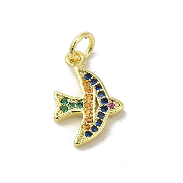 PandaHall Real 18K Gold Plated Brass Pave Cubic Zirconia Pendants, with Jump Rings, Bird, Colorful, 15x10x2mm, Hole: 3mm Brass+Cubic...
PandaHall Real 18K Gold Plated Brass Pave Cubic Zirconia Pendants, with Jump Rings, Bird, Colorful, 15x10x2mm, Hole: 3mm Brass+Cubic...