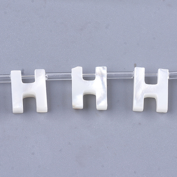 PandaHall Natural Sea Shell Beads, White Shell Mother of Pearl Shell, Top Drilled Beads, Letter.H, 10x2.5~11.5x3mm, Hole: 0.8mm White Shell...
PandaHall Natural Sea Shell Beads, White Shell Mother of Pearl Shell, Top Drilled Beads, Letter.H, 10x2.5~11.5x3mm, Hole: 0.8mm White Shell...