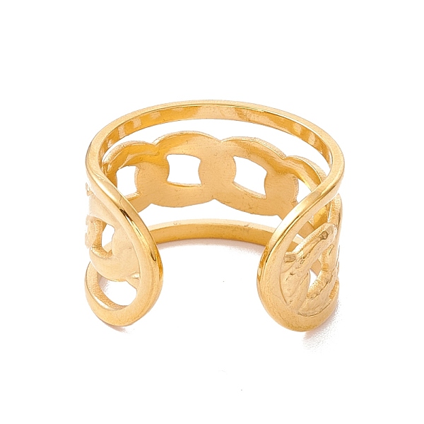 PandaHall Ion Plating(IP) 304 Stainless Steel Curb Chains Shape Open Cuff Ring, Wide Hollow Ring for Men Women, Golden, US Size 8 3/4...
PandaHall Ion Plating(IP) 304 Stainless Steel Curb Chains Shape Open Cuff Ring, Wide Hollow Ring for Men Women, Golden, US Size 8 3/4...