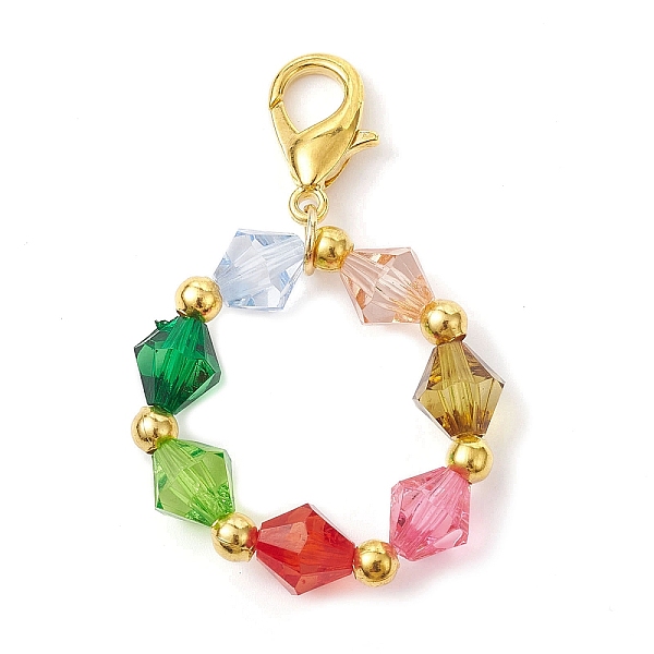 PandaHall Transparent Acrylic Pendants Decorations, with Zinc Alloy Lobster Claw Clasps, Bicone, Golden, 47~48mm Acrylic Bicone
PandaHall Transparent Acrylic Pendants Decorations, with Zinc Alloy Lobster Claw Clasps, Bicone, Golden, 47~48mm Acrylic Bicone