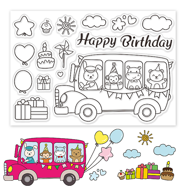 PandaHall GLOBLELAND Happy Birthday Clear Stamps Animal Hiking Bus Silicone Clear Stamp Seals for Cards Making DIY Scrapbooking Photo...
PandaHall GLOBLELAND Happy Birthday Clear Stamps Animal Hiking Bus Silicone Clear Stamp Seals for Cards Making DIY Scrapbooking Photo...