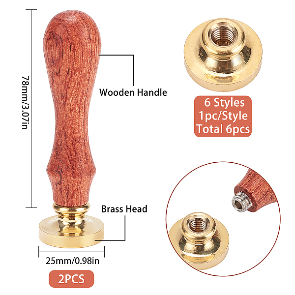 PandaHall SUPERDANT DIY Scrapbook, Including Pear Wood Handle, Wax Seal Brass Stamp Head, Flower Pattern, Brass Stamp Head: 6pcs Brass..., Brown
PandaHall SUPERDANT DIY Scrapbook, Including Pear Wood Handle, Wax Seal Brass Stamp Head, Flower Pattern, Brass Stamp Head: 6pcs Brass..., Brown