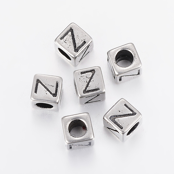 PandaHall 304 Stainless Steel Large Hole Letter European Beads, Cube with Letter.Z, Antique Silver, 8x8x8mm, Hole: 5mm 304 Stainless Steel...
PandaHall 304 Stainless Steel Large Hole Letter European Beads, Cube with Letter.Z, Antique Silver, 8x8x8mm, Hole: 5mm 304 Stainless Steel...