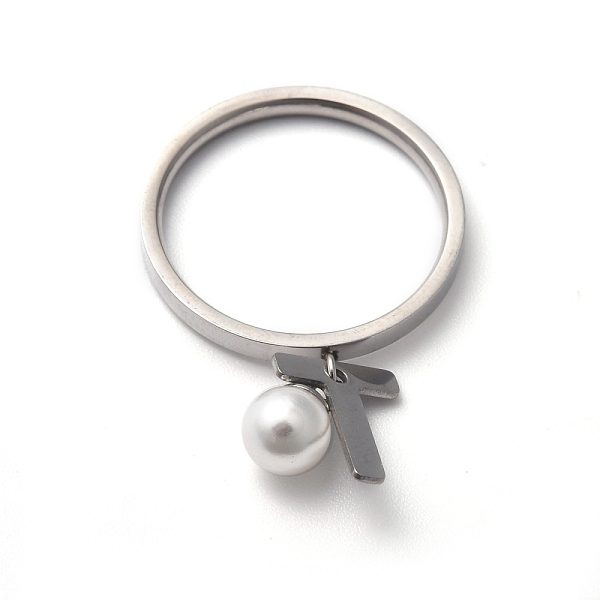 PandaHall Dual-use Items, 304 Stainless Steel Finger Rings or Pendants, with Plastic Round Beads, Stainless Steel Color, White, Letter.T, US...
PandaHall Dual-use Items, 304 Stainless Steel Finger Rings or Pendants, with Plastic Round Beads, Stainless Steel Color, White, Letter.T, US...