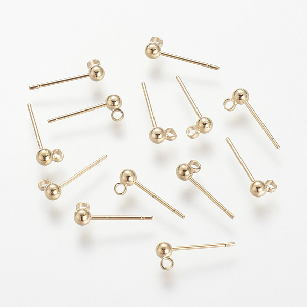 PandaHall Brass Stud Earring Findings, with Loop, Nickel Free, Real 18K Gold Plated, 6x4mm, Hole: 1mm, pin: 0.8mm Brass Others
PandaHall Brass Stud Earring Findings, with Loop, Nickel Free, Real 18K Gold Plated, 6x4mm, Hole: 1mm, pin: 0.8mm Brass Others