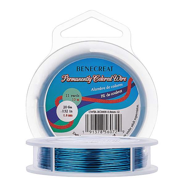 PandaHall BENECREAT Round Copper Wire for Jewelry Making, Dark Turquoise, 20 Gauge, 0.8mm, about 10m/roll Copper Round
PandaHall BENECREAT Round Copper Wire for Jewelry Making, Dark Turquoise, 20 Gauge, 0.8mm, about 10m/roll Copper Round