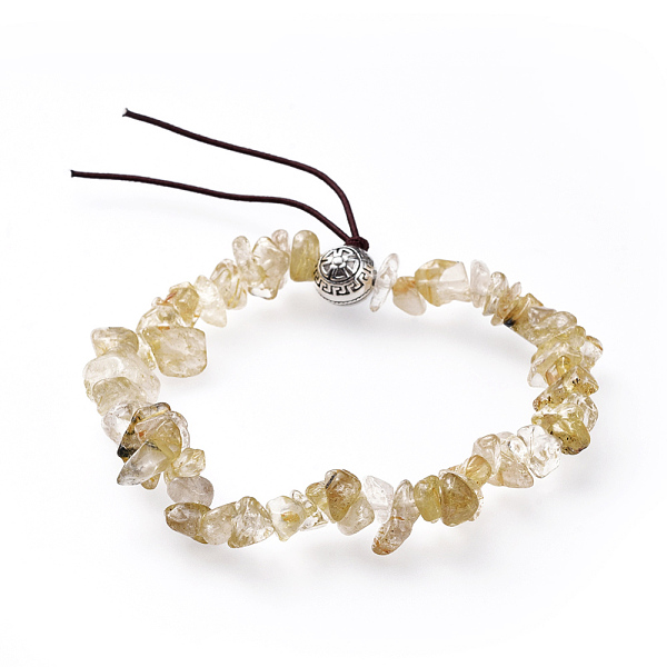 PandaHall Chip Natural Rutilated Quartz Stretch Bracelets, with Alloy Round Beads, Antique Silver, 1-7/8 inch(4.9cm) Rutilated Quartz
PandaHall Chip Natural Rutilated Quartz Stretch Bracelets, with Alloy Round Beads, Antique Silver, 1-7/8 inch(4.9cm) Rutilated Quartz