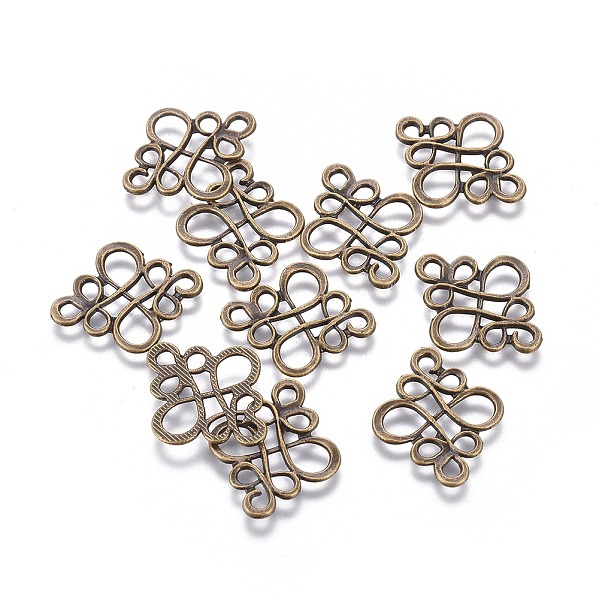 PandaHall Tibetan Style Links connectors, Nickel Free & Lead Free, Chinese knot, Antique Bronze, 22x18.5x1mm, Hole: 2.5x3mm Alloy Others
PandaHall Tibetan Style Links connectors, Nickel Free & Lead Free, Chinese knot, Antique Bronze, 22x18.5x1mm, Hole: 2.5x3mm Alloy Others