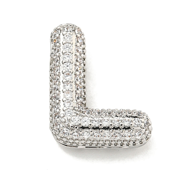 PandaHall Platinum Plated Brass Micro Pave Cubic Zirconia Pendants, Letter Charms, Letter L, 21.8x13x6mm, Hole: 3x2mm Brass+Cubic Zirconia..., Clear
PandaHall Platinum Plated Brass Micro Pave Cubic Zirconia Pendants, Letter Charms, Letter L, 21.8x13x6mm, Hole: 3x2mm Brass+Cubic Zirconia..., Clear