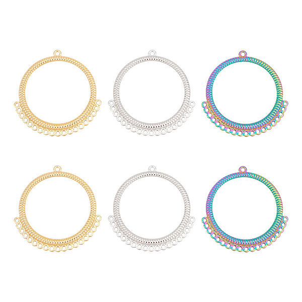 PandaHall Unicraftale 6Pcs 3 Colors 304 Stainless Steel Chandelier Components Links, Grooved Round Ring, Mixed Color, 45.5x43.5x2mm, Hole...
PandaHall Unicraftale 6Pcs 3 Colors 304 Stainless Steel Chandelier Components Links, Grooved Round Ring, Mixed Color, 45.5x43.5x2mm, Hole...