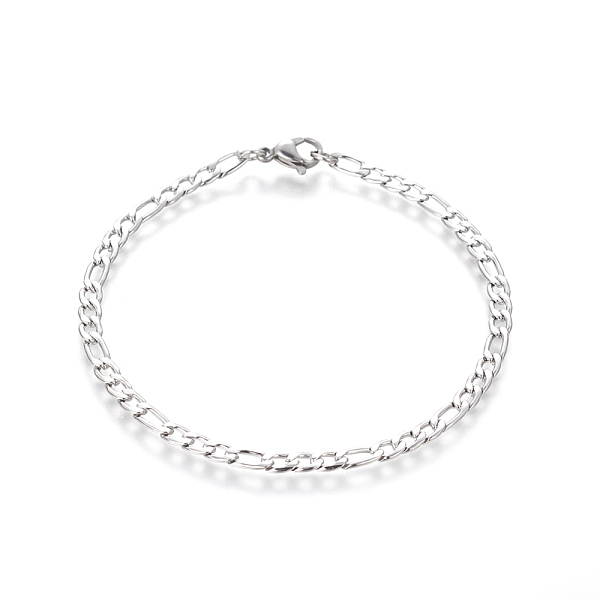 PandaHall 304 Stainless Steel Figaro Chain Bracelets, with Lobster Claw Clasps, Stainless Steel Color, 8-1/8 inch(20.5cm), 4mm 304 Stainless...
PandaHall 304 Stainless Steel Figaro Chain Bracelets, with Lobster Claw Clasps, Stainless Steel Color, 8-1/8 inch(20.5cm), 4mm 304 Stainless...
