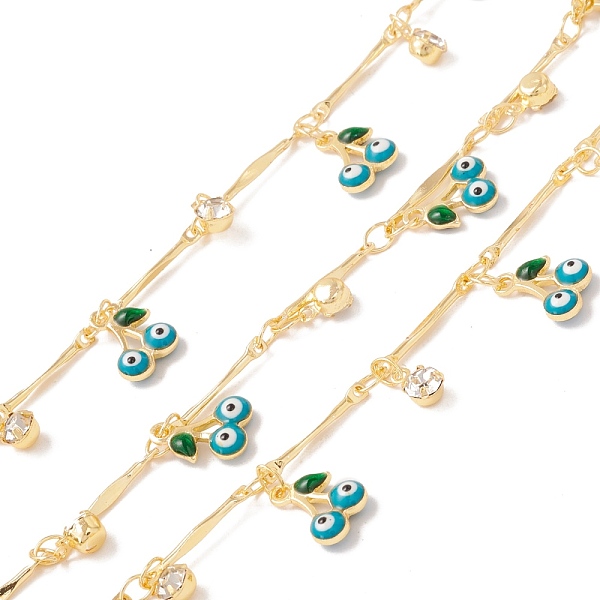 PandaHall Brass Bar Link Chains, with Enamel Cherry & Glass Flat Round Charm, Soldered, with Spool, Lead Free & Cadmium Free, Golden, Deep...
PandaHall Brass Bar Link Chains, with Enamel Cherry & Glass Flat Round Charm, Soldered, with Spool, Lead Free & Cadmium Free, Golden, Deep...