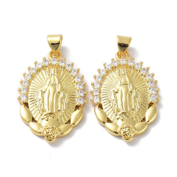 PandaHall Brass Micro Pave Clear Cubic Zirconia Pendants, Long-Lasting Plated, Oval with Virgin Pattern, Real 18K Gold Plated, 28.5x17.5x3mm...
PandaHall Brass Micro Pave Clear Cubic Zirconia Pendants, Long-Lasting Plated, Oval with Virgin Pattern, Real 18K Gold Plated, 28.5x17.5x3mm...